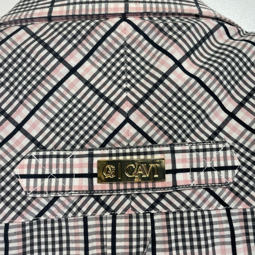 Cavi Mens Sz 4XL Black/White/Pink Button Up Dress Shirt‎ (H17) NW/OTs - Picture 6 of 8
